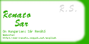 renato sar business card